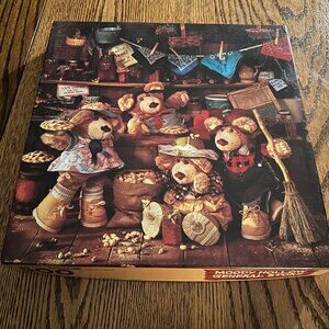 SPRINGBOK 500 Piece Puzzle ~ Furskin Bear Moody Hollow General Store